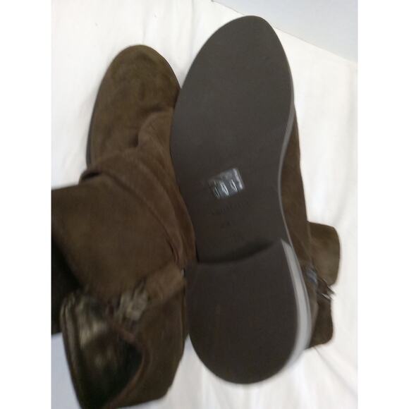 Aquatalia Womens Size 8.5 Bree Ankle Boots Booties Brown Suede Water Resist - Picture 6 of 9